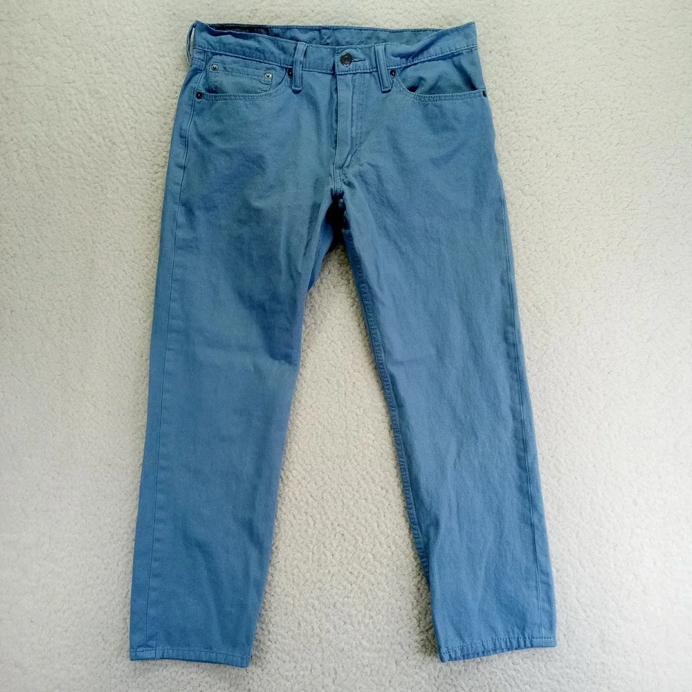 Levi Strauss 502 Taper‎ Pants Lightweight Blue Mens W32 L30 Cotton Blend
